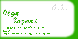 olga kozari business card